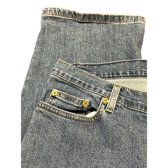 Liz Claiborne Hepburn Jeans Straight Leg Light Distressing Size 16P - Picture 2 of 4